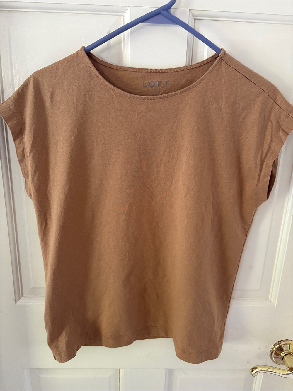 LOFT Short Sleeve Tee in Camel